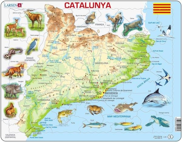 PUZZLE CATALUNYA FÍSICA (60 PECES) | 7023850219289 | LARSEN | Llibreria La Gralla | Llibreria online de Granollers