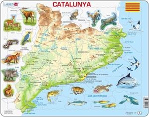 PUZZLE CATALUNYA FÍSICA (60 PECES) | 7023850219289 | LARSEN | Llibreria La Gralla | Llibreria online de Granollers