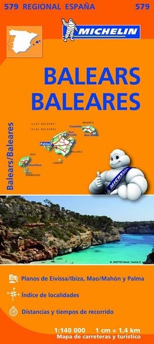 BALEARES MAPA REGIONAL MICHELIN 579 (2013) | 9782067184503 | VARIOS AUTORES | Llibreria La Gralla | Llibreria online de Granollers