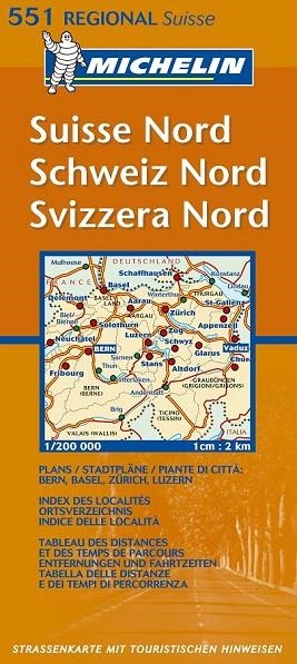 SUIZA NORTE MAPA REGIONAL 551 MICHELIN | 9782061008461 | . | Llibreria La Gralla | Llibreria online de Granollers