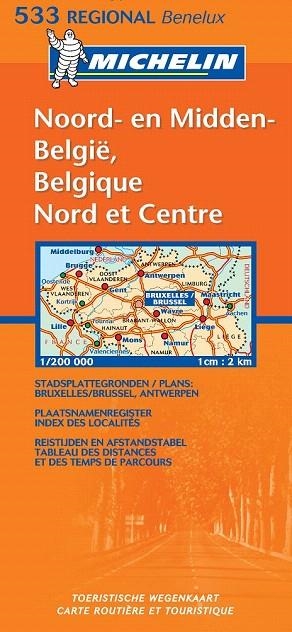 BELGICA NORTE Y CENTRO MAPA REGIONAL 533 MICHELIN | 9782067100961 | . | Llibreria La Gralla | Llibreria online de Granollers