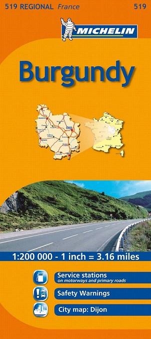 BURGUNDY MAPA REGIONAL 519 MICHELIN | 9782067135277 | VARIOS AUTORES | Llibreria La Gralla | Llibreria online de Granollers