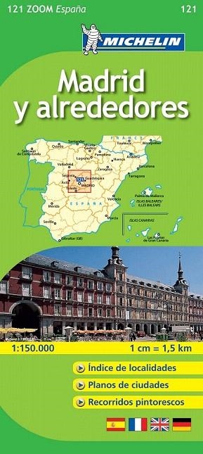 MADRID Y ALREDEDORES (MAPA 121 ZOOM 1:170.000) | 9782067141421 | VARIOS AUTORES | Llibreria La Gralla | Llibreria online de Granollers