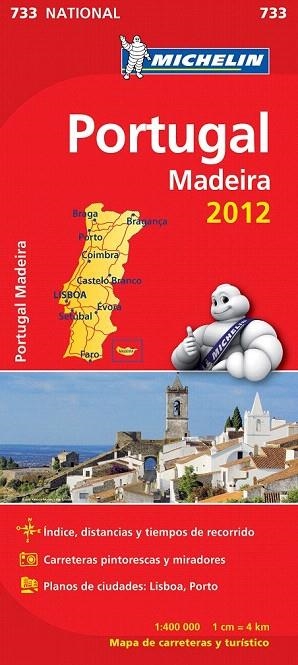 PORTUGAL MAPA NATIONAL 733 MICHELIN 2012 | 9782067171329 | VARIOS AUTORES | Llibreria La Gralla | Librería online de Granollers
