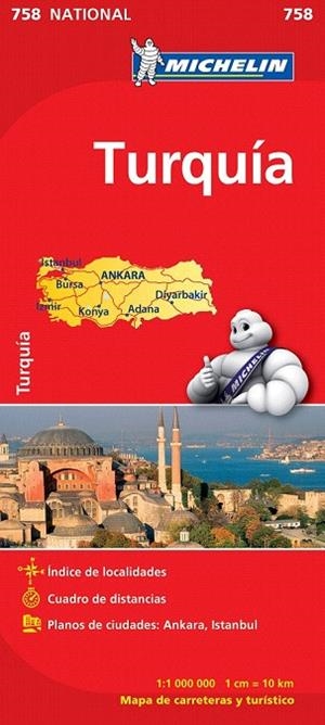TURQUÍA MAPA NATIONAL 758 MICHELIN 2012 | 9782067173163 | VARIOS AUTORES | Llibreria La Gralla | Librería online de Granollers