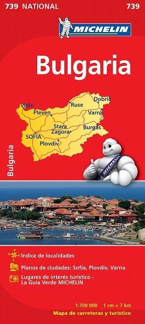 BULGARIA MAPA NATIONAL 739 MICHELIN 2012 | 9782067174054 | VARIOS AUTORES | Llibreria La Gralla | Librería online de Granollers