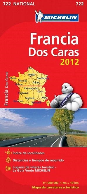 FRANCIA  MAPA NATIONAL 722 (DOBLE CARA) MICHELIN 2012 | 9782067171091 | VARIOS AUTORES | Llibreria La Gralla | Librería online de Granollers