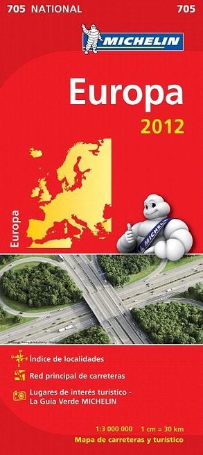 EUROPA MAPA NATIONAL 705 MICHELIN 2012 | 9782067170148 | VARIOS AUTORES | Llibreria La Gralla | Librería online de Granollers