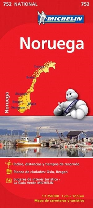 NORUEGA MAPA NATIONAL 752 MICHELIN 2012 | 9782067172760 | VARIOS AUTORES | Llibreria La Gralla | Librería online de Granollers