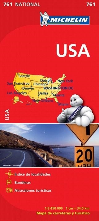 USA MAPA NACIONAL MICHELIN 761  | 9782067173309 | Llibreria La Gralla | Librería online de Granollers