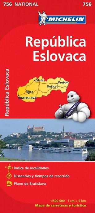 REPUBLICA ESLOVACA MAPA NACIONAL MICHELIN 756 | 9782067173033 | Llibreria La Gralla | Librería online de Granollers