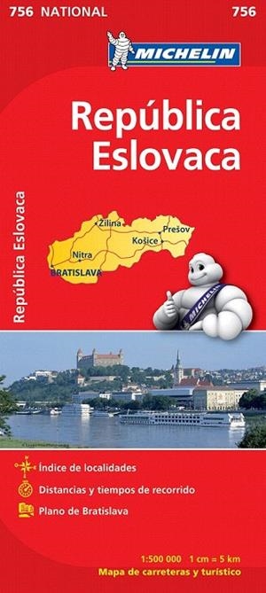 REPUBLICA ESLOVACA MAPA NACIONAL MICHELIN 756 | 9782067173033 | Llibreria La Gralla | Llibreria online de Granollers