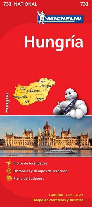 HUNGRÍA (MAPA 732 NATIONAL) | 9782067171909 | Llibreria La Gralla | Librería online de Granollers