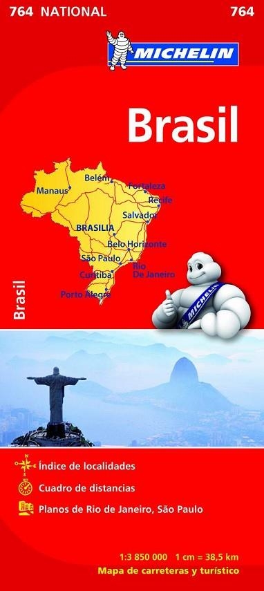 BRASIL MAPA NATIONAL MICHELIN 764 | 9782067173514 | VARIOS AUTORES | Llibreria La Gralla | Librería online de Granollers
