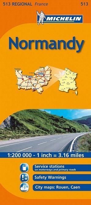 NORMANDIA MAPA REGIONAL 513 MICHELIN | 9782067135215 | VARIOS AUTORES | Llibreria La Gralla | Llibreria online de Granollers
