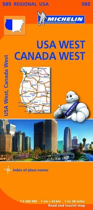 USA WEST CANADA WEST MAPA REGIONAL MICHELIN  585 (2013) | 9782067184701 | VARIOS AUTORES | Llibreria La Gralla | Librería online de Granollers