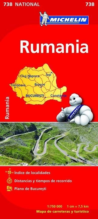 RUMANIA (MAPA MICHELIN NACIONAL 738) | 9782067172111 | Llibreria La Gralla | Librería online de Granollers