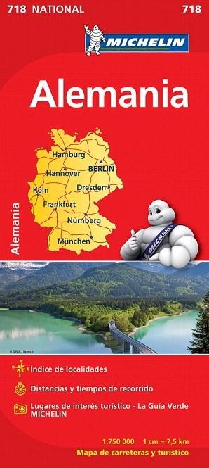 ALEMANIA MAPA NATIONAL 718 MICHELIN 2012 | 9782067170865 | VARIOS AUTORES | Llibreria La Gralla | Llibreria online de Granollers