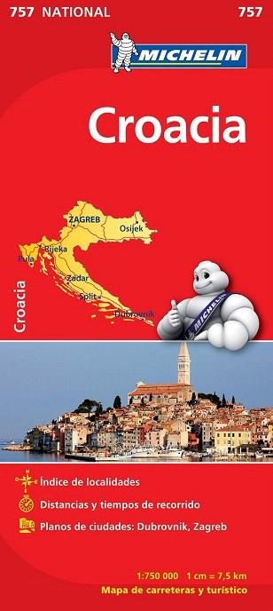 CROACIA (MAPA NATIONAL 757) | 9782067173095 | Llibreria La Gralla | Librería online de Granollers