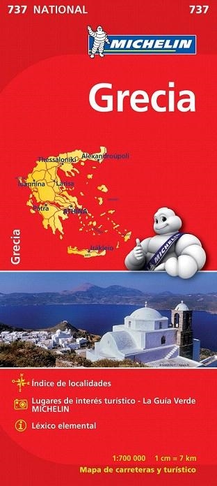 GRECIA MAPA NATIONAL 737 MICHELIN 2012 | 9782067172043 | VARIOS AUTORES | Llibreria La Gralla | Librería online de Granollers
