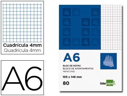 BLOC NOTES A6 QUADRICULA LIDERPAPEL | 8423473033238 | LID03323 | Llibreria La Gralla | Librería online de Granollers