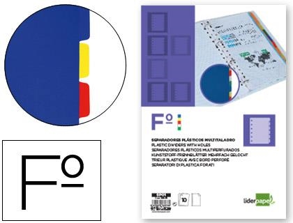 JOC SEPARADORS FOLI 10 UN PLASTIC OPAC LIDERPAPEL | 8423473169760 | LID16976 | Llibreria La Gralla | Llibreria online de Granollers