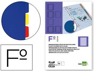 JOC SEPARADORS FOLI 10 UN PLASTIC OPAC LIDERPAPEL | 8423473169760 | LID16976 | Llibreria La Gralla | Llibreria online de Granollers