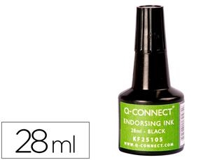 TINTA TAMPO 28ML NEGRA Q-CONNECT | 5705831251052 | CONKF25105 | Llibreria La Gralla | Llibreria online de Granollers