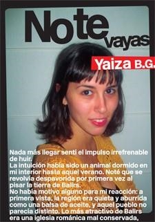 NO TE VAYAS | 9788424646202 | B.G., YAIZA | Llibreria La Gralla | Librería online de Granollers