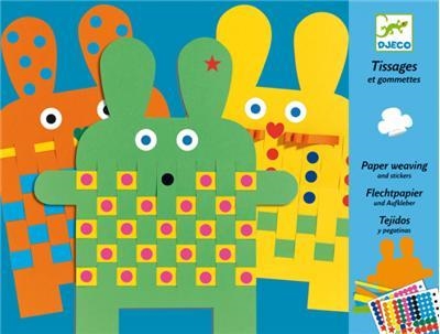 TEJIDOS Y PEGATINAS. CONEJOS | 3070900089389 | DJECO | Llibreria La Gralla | Llibreria online de Granollers