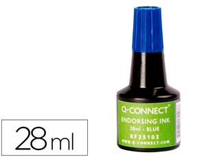 TINTA TAMPO 28ML BLAVA Q-CONNECT | 5705831251038 | CONKF25103 | Llibreria La Gralla | Llibreria online de Granollers