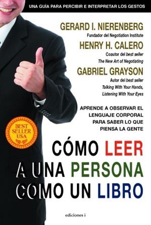 COMO LEER A UNA PERSONA COMO UN LIBRO | 9788496851672 | NIERENBERG, GERARD I/CALERO, HENRY/GRAYSON, GABRIEL | Llibreria La Gralla | Librería online de Granollers