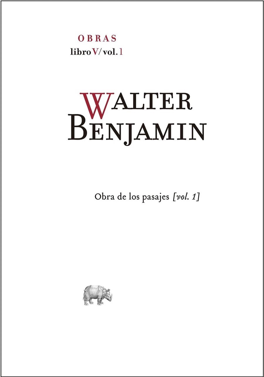 OBRA COMPLETA. LIBRO V/VOL. 1 | 9788415289777 | BENJAMIN, WALTER | Llibreria La Gralla | Llibreria online de Granollers