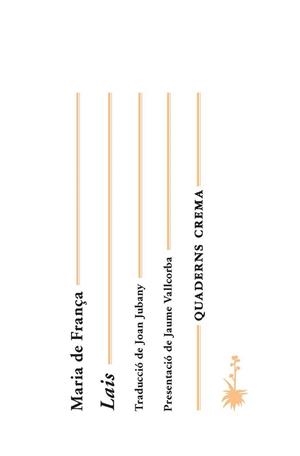 LAIS | 9788477275527 | FRANÇA, MARIA DE | Llibreria La Gralla | Librería online de Granollers