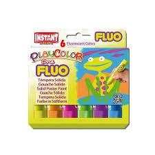 TEMPERA SOLIDA PLAYCOLOR FLUO ONE 6 UNITATS | 8414213104318 | INS10431 | Llibreria La Gralla | Librería online de Granollers