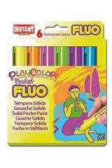 TEMPERA SOLIDA PLAYCOLOR POCKET FLUO 6 UNITATS | 8414213104219 | INS10421 | Llibreria La Gralla | Llibreria online de Granollers