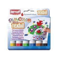 TEMPERA SOLIDA PLAYCOLOR TEXTIL ONE 6 UNITATS | 8414213104011 | INS10401 | Llibreria La Gralla | Librería online de Granollers