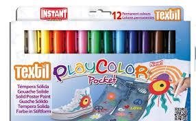 TEMPERA SOLIDA PLAYCOLOR TEXTIL ONE 12 UNITATS | 8414213104615 | INS10461 | Llibreria La Gralla | Librería online de Granollers