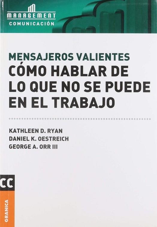 MENSAJEROS VALIENTES (MANAGEMENT) | 9788475776484 | RYAN, KATHLEEN D. / OESTREICH, DANIEL K. | Llibreria La Gralla | Llibreria online de Granollers