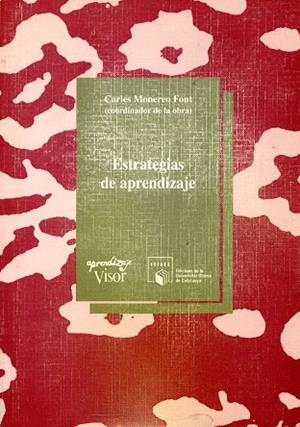 ESTRATEGIAS DE APRENDIZAJE | 9788477741367 | MONEREO FONT, CARLES | Llibreria La Gralla | Librería online de Granollers