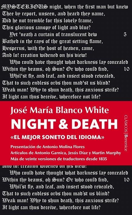 NIGHT AND DEATH.EL MEJOR SONETO DEL IDIOMA | 9788415441069 | BLANCO, JOSÉ MARÍA | Llibreria La Gralla | Librería online de Granollers