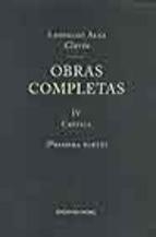OBRAS COMPLETAS 4 CRITICA (PRIMERA PARTE) | 9788484590538 | ALAS CLARIN, LEOPOLDO | Llibreria La Gralla | Librería online de Granollers