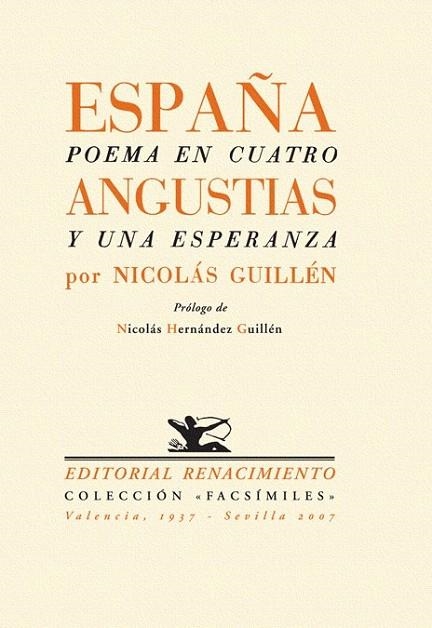 ESPAÑA POEMA EN CUATRO ANGUSTIAS Y UNA ESPERANZA | 9788484722939 | GUILLEN, NICOLAS | Llibreria La Gralla | Librería online de Granollers