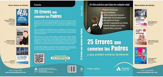 25 ERRORES QUE COMETEN LOS PADRES | 9788497354059 | JAKSA, PETER | Llibreria La Gralla | Librería online de Granollers
