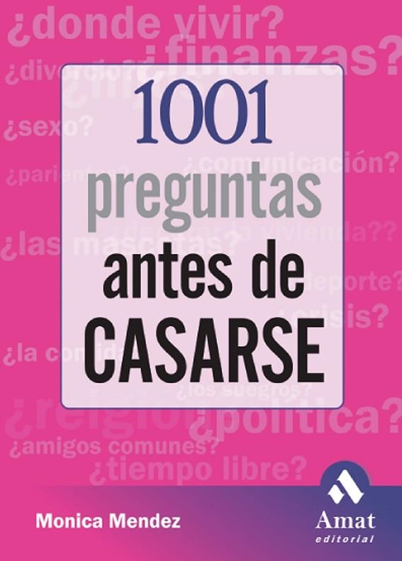 1001 PREGUNTAS ANTES DE CASARSE | 9788497352710 | MENDEZ, MONICA | Llibreria La Gralla | Librería online de Granollers