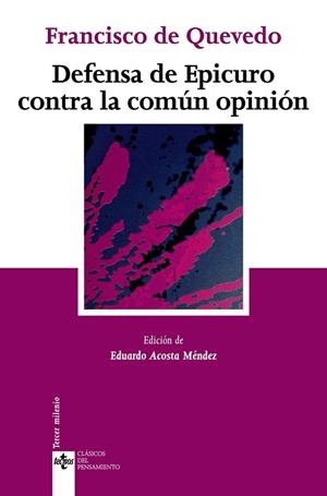 DEFENSA DE EPICURO CONTRA LA COMUN OPINION | 9788430946419 | QUEVEDO, FRANCISCO DE | Llibreria La Gralla | Librería online de Granollers