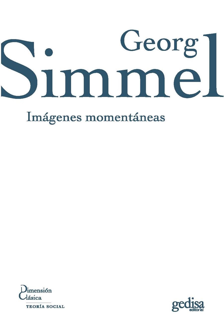 IMAGENES MOMENTANEAS | 9788497841405 | SIMMEL, GEORG | Llibreria La Gralla | Llibreria online de Granollers