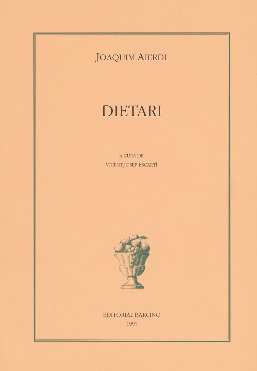DIETARI (BIBLIOTECA BARO DE MALDA) | 9788472266933 | AIERDI, JOAQUIN | Llibreria La Gralla | Librería online de Granollers