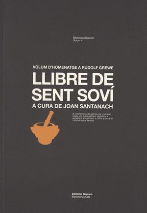 LLIBRE DE SENT SOVI (BIBL. BARCINO VOL.4) | 9788472267213 | SANTANACH, JOAN | Llibreria La Gralla | Llibreria online de Granollers