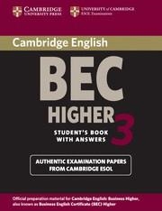 CAMBRIDGE BEC HIGHER 3 STUDENT'S BOOK WITH ANSWERS | 9780521672030 | Llibreria La Gralla | Librería online de Granollers